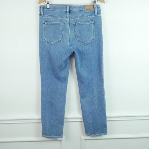 Paige Amber Jeans Size 31 Straight Leg Mid Rise Ankle Vintage Wash Blue Denim - Picture 6 of 8